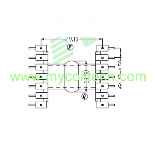 horizontale ef35 elektronische Transformatorspule