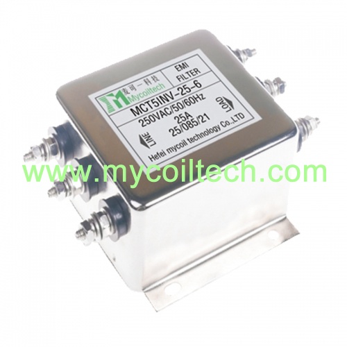 Single Phase with Line EMI Filter Rated Current 6A-25A