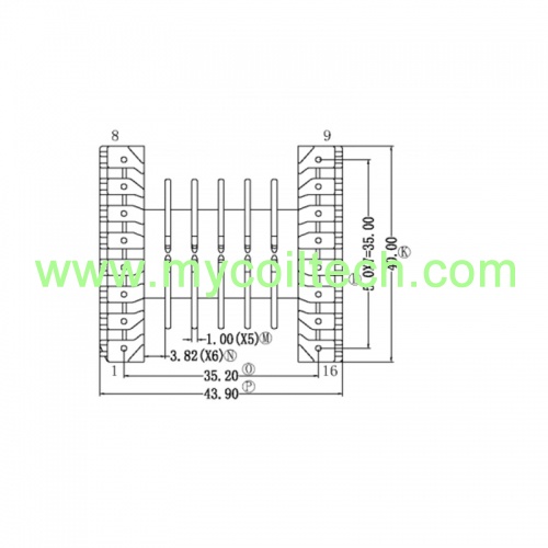 ER40 Horizontale Spule 16Pins